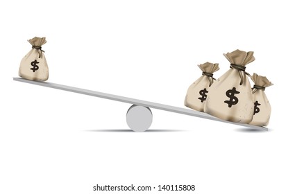 Money,Balance Scale,Finance Concept,vector