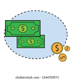 money,banknote and business icon , finance,money save  on background