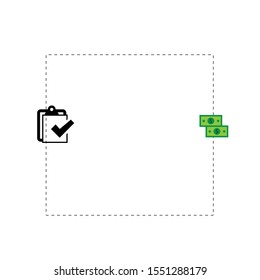 Money,Banknote,business and finance icon. 
Modern flat style concept vector illustration isolated on white background.