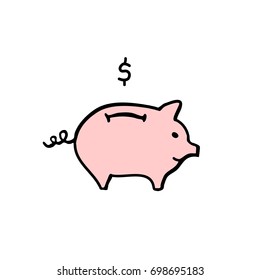 moneybox doodle icon