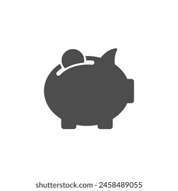 Moneybox-Glyphensymbol Vektorgrafik auf weißem Hintergrund. Moneybox-Glyphe-Vektorgrafik-Symbol für Web-, Mobil- und UI-Design