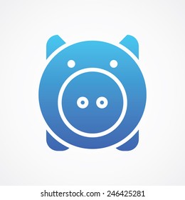 Moneybox icon in flat style