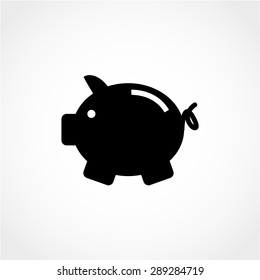 Moneybox Icon Isolated on White Background