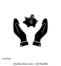 moneybox icon, vector best flat icon, EPS