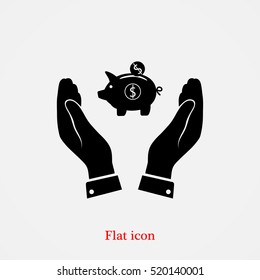 moneybox icon, vector best flat icon, EPS