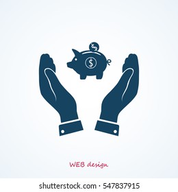 moneybox icon, vector best flat icon, EPS
