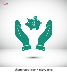 moneybox icon, vector best flat icon, EPS