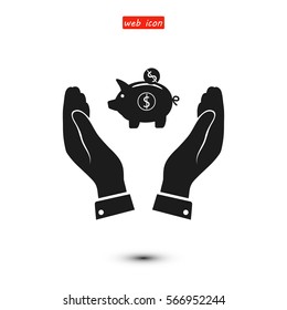 moneybox icon, vector best flat icon, EPS