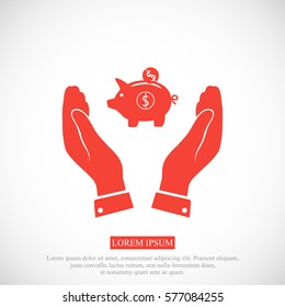 moneybox icon, vector best flat icon, EPS