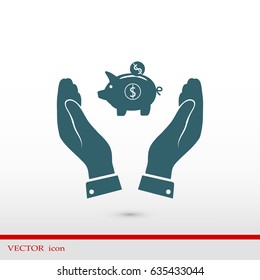 moneybox icon, vector best flat icon, EPS
