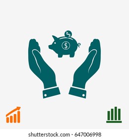 moneybox icon, vector best flat icon, EPS