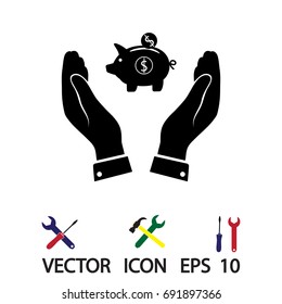moneybox icon, vector best flat icon, EPS