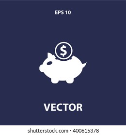 moneybox pig icon. vector eps10 icon
