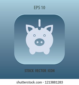 moneybox pig, vector icon