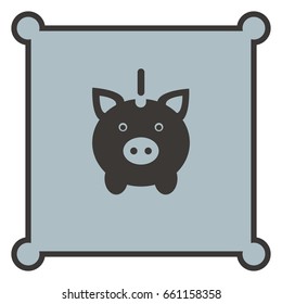 moneybox pig, vector icon