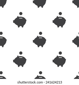 moneybox piggy, vector seamless pattern, Editable can be used for web page backgrounds, pattern fills  