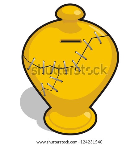 Moneybox Staples Stock Vector Royalty Free 124231540 Shutterstock - moneybox with staples