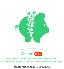Moneybox vector icon.