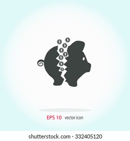 Moneybox vector icon.