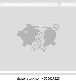 Moneybox vector icon.