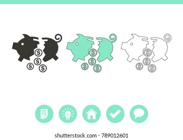 Moneybox vector icon.