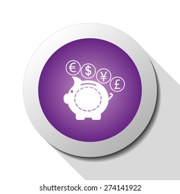 Moneybox, web icon. Vector design