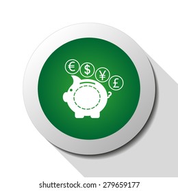 Moneybox, web icon. Vector design