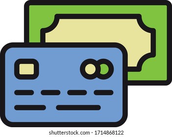 money,credit card icon vector illustration flat