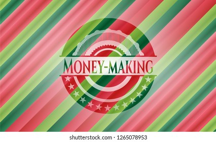 Money-making christmas badge.