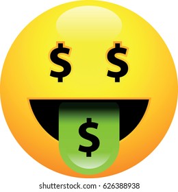 Dollar Emoji Images Stock Photos Vectors Shutterstock - money mouth face emoji