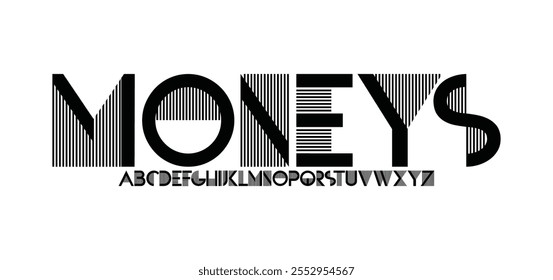 Moneys, Modern minimal abstract alphabet fonts. Typography technology, electronic, movie, digital, music, future, logo creative font.