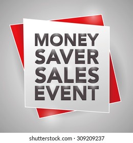 THE MONEY-SAVER SALES EVENT, poster design element