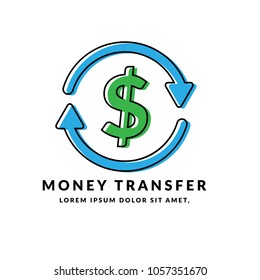 Monez transfer vector icon