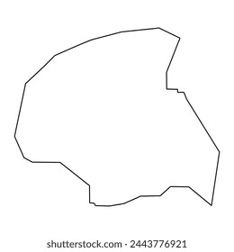 Mongmong Toto Maite Gemeinde Karte, Administrative Gliederung von Guam. Vektorgrafik.