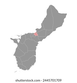 Mongmong Toto Maite municipality map, administrative division of Guam. Vector illustration.