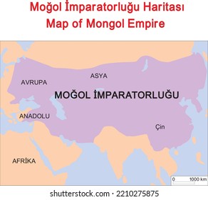 Mongol Empire At Its Widest Borders