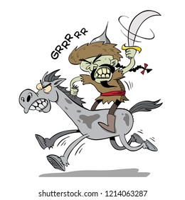 Mongol invader with sword