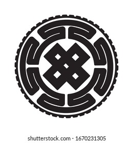 Mongol warrior simple icon faith