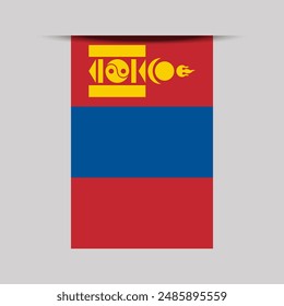 Ilustración vectorial de bandera de Anuncio de Mongolia
