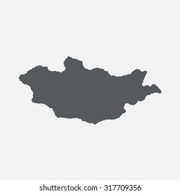Mongolia country border map