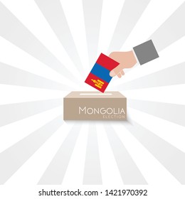 Mongolia Elections Vote Box Vector 