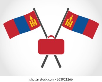 Mongolia Emblem Business Briefcase