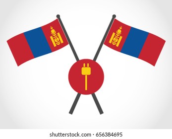 Mongolia Emblem Electricity