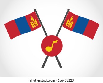 Mongolia Emblem Music Note 