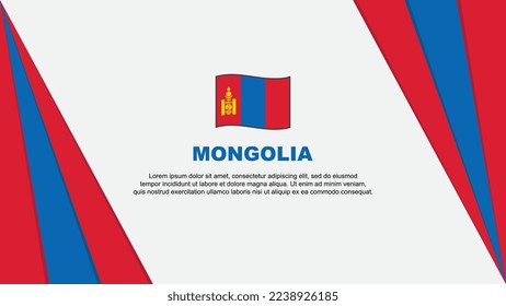 Mongolia Flag Abstract Background Design Template. Mongolia Independence Day Banner Cartoon Vector Illustration. Mongolia Banner