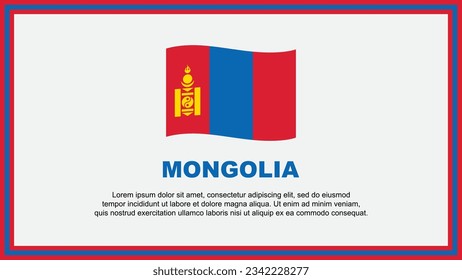 Mongolia Flag Abstract Background Design Template. Mongolia Independence Day Banner Social Media Vector Illustration. Mongolia Banner