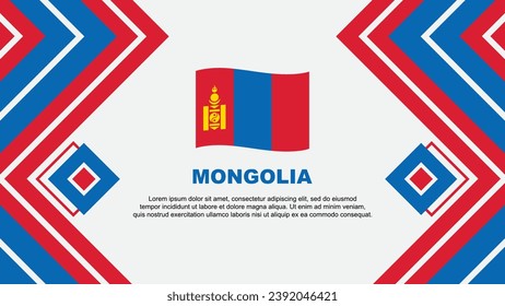 Mongolia Flag Abstract Background Design Template. Mongolia Independence Day Banner Wallpaper Vector Illustration. Mongolia Design