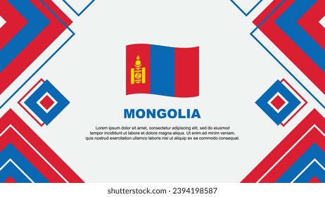 Mongolia Flag Abstract Background Design Template. Mongolia Independence Day Banner Wallpaper Vector Illustration. Mongolia Background