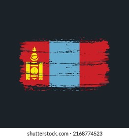 Fahne der Mongolei. Nationalflagge
