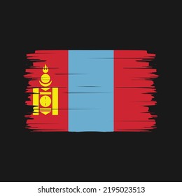 Pincel de bandera de Mongolia. Bandera nacional